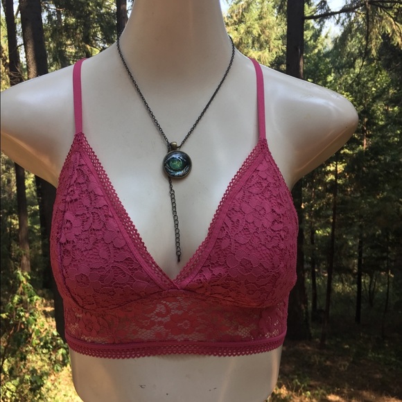 Xhileration Dusty Rose all lace longline bralette - Picture 12 of 15